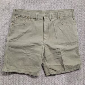 Carhartt Shorts Mens 44 Green B190 LDN Carpenter‎ Canvas Workwear Logo Utility